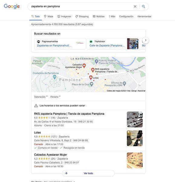 Busquedas de Google locales potenciadas por Google My Business